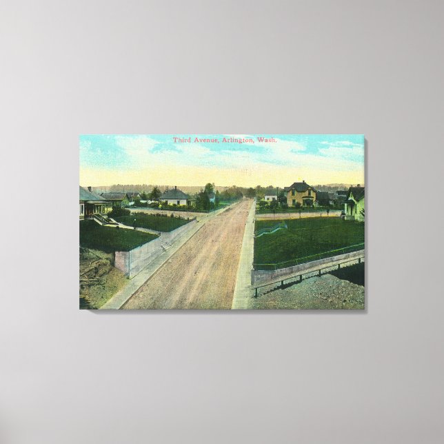 Luftbild der Dritten Straße Leinwanddruck (Vorderseite)