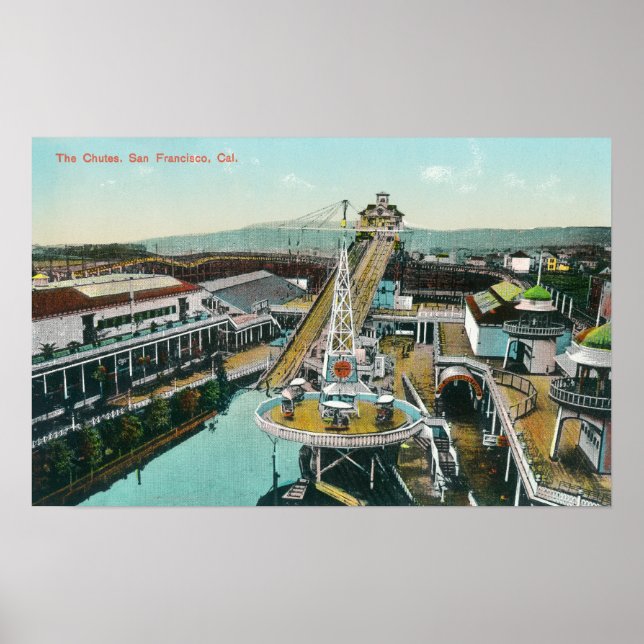 Luftbild der Fallschirme Poster (Vorne)