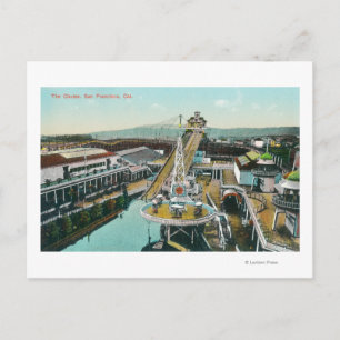 Luftbild der Fallschirme Postkarte