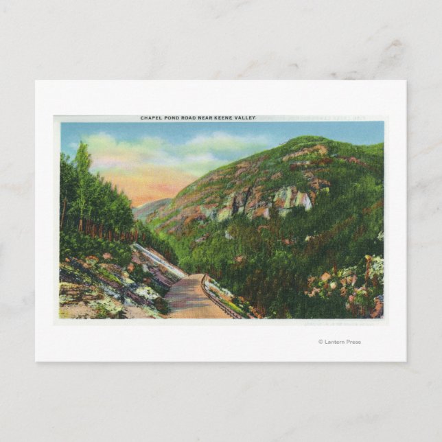 Luftbild der Fischkrechtengründe, Saranac Inn Postkarte (Vorderseite)