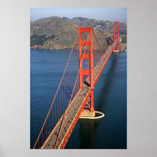 Luftbild der Golden Gate Bridge im Freien Poster (Vorne)