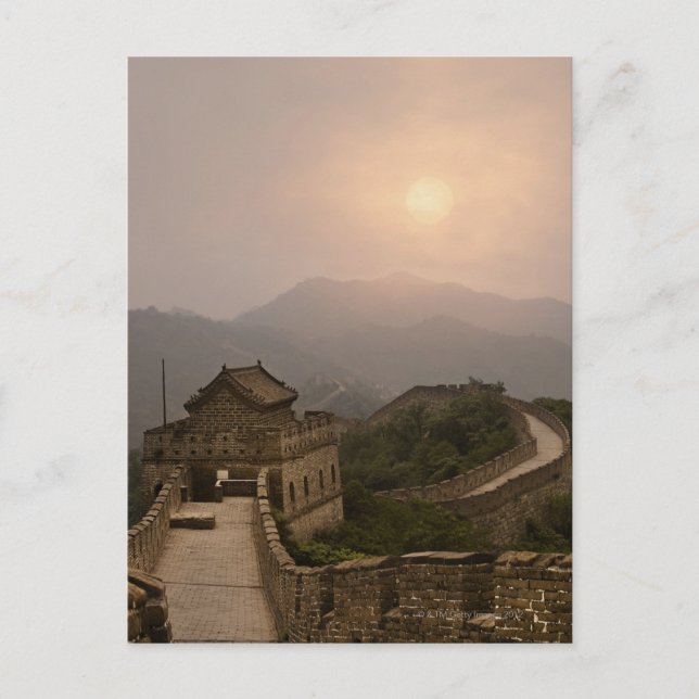 Luftbild der Großen Mauer der China Postkarte (Vorderseite)
