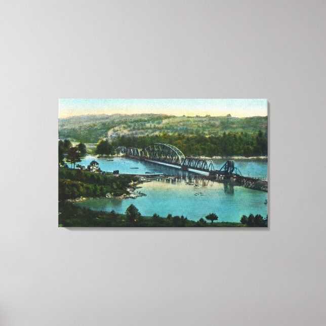 Luftbild der Hauptbahn Leinwanddruck (Vorderseite)