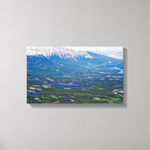 Luftbild der Jasperseen - Kanada Leinwanddruck