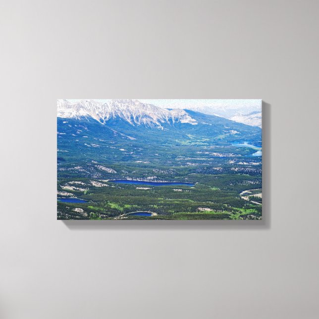 Luftbild der Jasperseen - Kanada Leinwanddruck (Vorderseite)