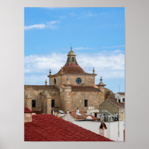 Luftbild der Kirche Carmen - Mahon, Menorca Poster