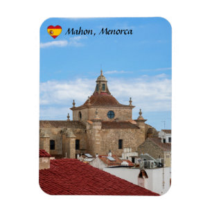Luftbild der Kirche von Carmen - Mahon, Menorca Magnet