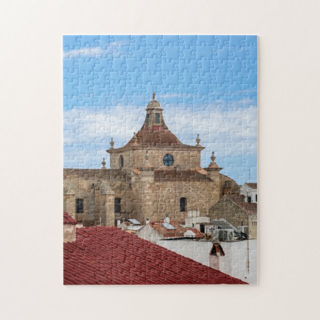 Luftbild der Kirche von Carmen - Mahon, Menorca Puzzle (Vertikal)
