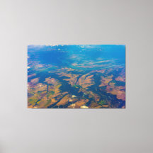 Luftbild der Leinwand Platzierte Landstraßen Kunst