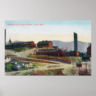 Luftbild der Minen von Anaconda und Neversweat Poster