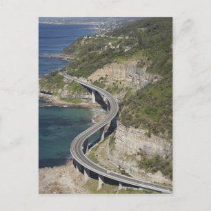 Luftbild der Sea Cliff Bridge bei Wollongong, Postkarte