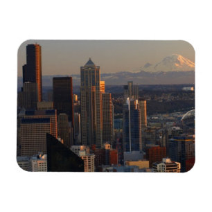 Luftbild der Skyline der Stadt Seattle 2 Magnet