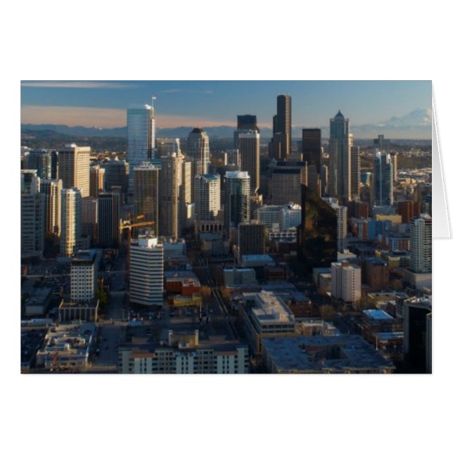 Luftbild der Skyline von Seattle (Vorderseite (Horizontal))