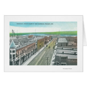 Luftbild der Staat Street und des Snake River