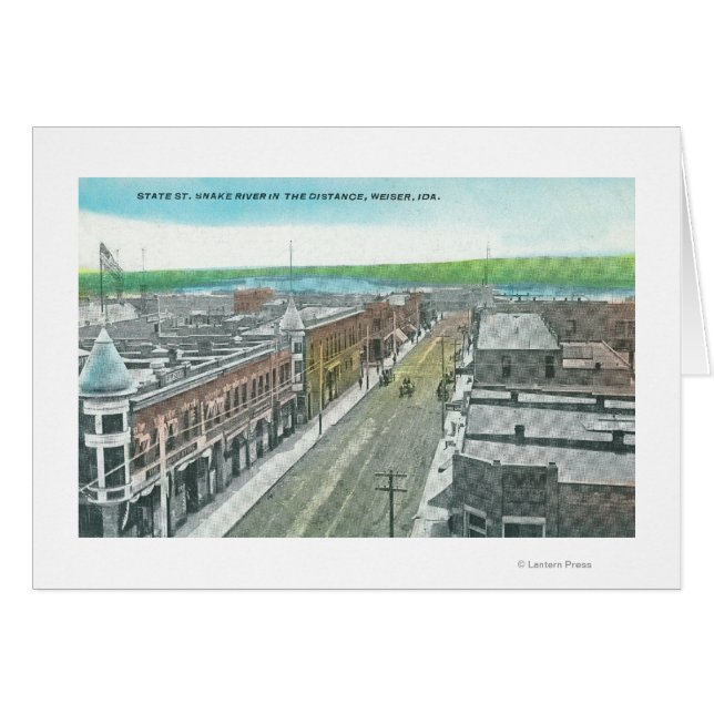 Luftbild der Staat Street und des Snake River (Vorderseite (Horizontal))