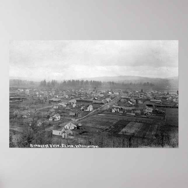 Luftbild der Stadt 10 Poster (Vorne)