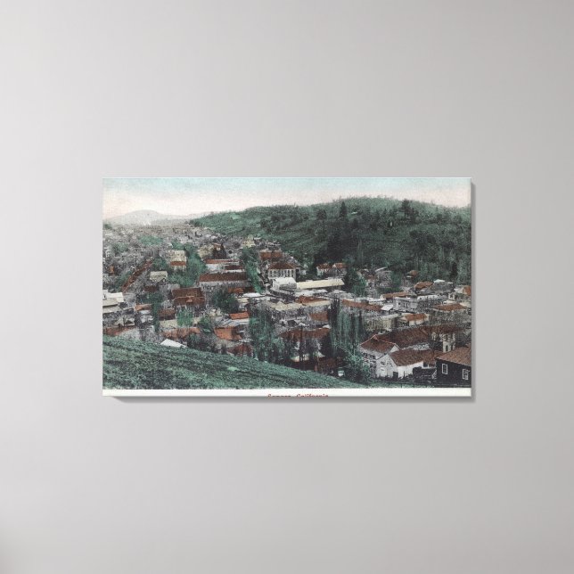 Luftbild der Stadt # 2Sonora, CA Leinwanddruck (Vorderseite)