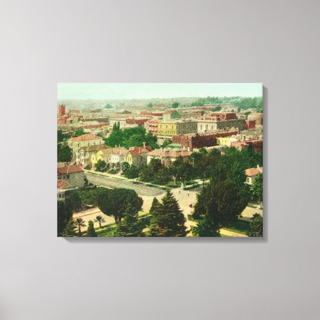 Luftbild der Stadt Leinwanddruck (Vorderseite)