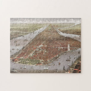 Luftbild der Stadt Manhattan, New York, USA Puzzle