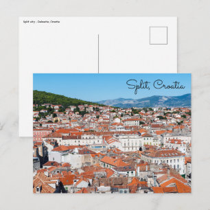 Luftbild der Stadt Split - Dalmatien, Kroatien Postkarte