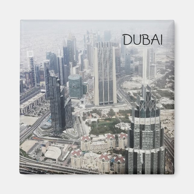 Luftbild der Stadtarchitektur von Dubai. Magnet (Vorne)