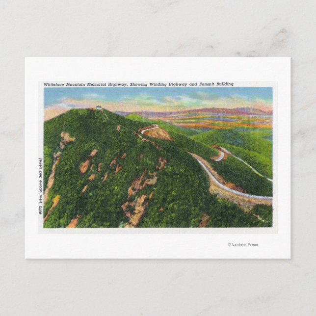 Luftbild der Winding Hwy und Gipfelblut Postkarte (Vorderseite)