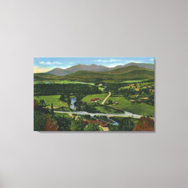 Luftbild des 60 Meter langen olympischen Skispanns Leinwanddruck (Vorderseite)