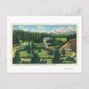 Luftbild des Cantara Loop, Sacramento Postkarte