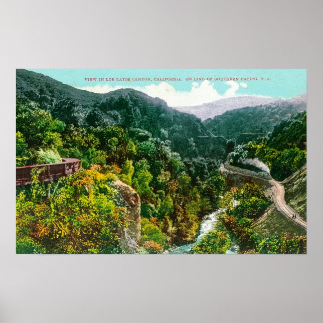 Luftbild des Canyons, Südpazifik Trai Poster (Vorne)