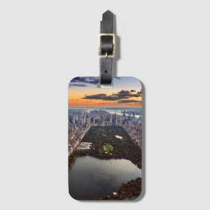 Luftbild des Central Park bei Sonnenuntergang Gepäckanhänger