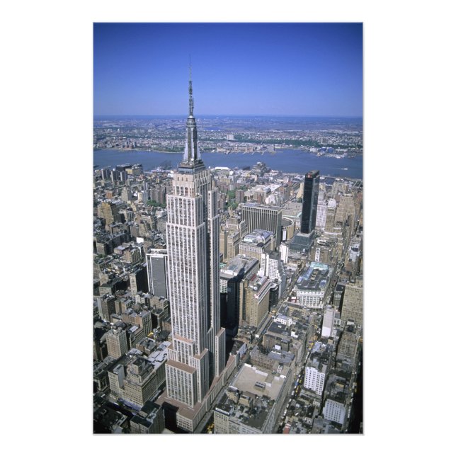 Luftbild des Empire State Gebäude und Fotodruck (Vorne)
