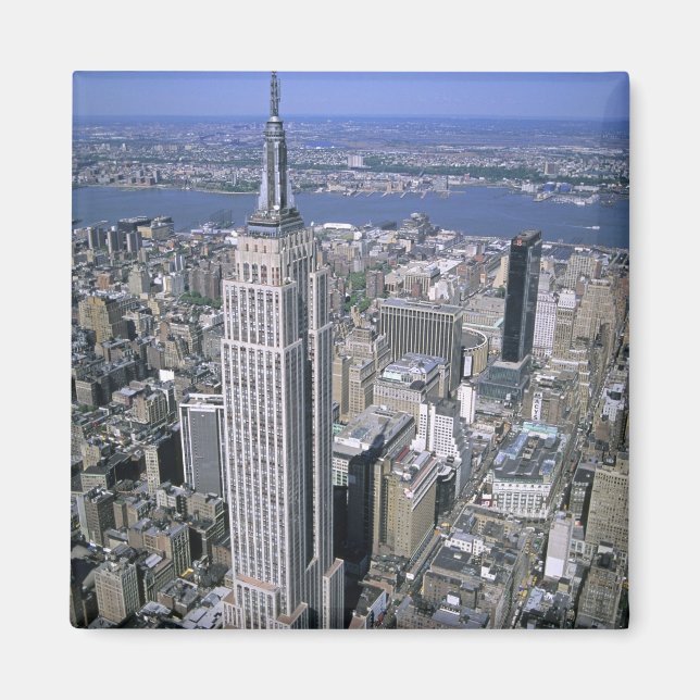 Luftbild des Empire State Gebäude und Magnet (Vorne)