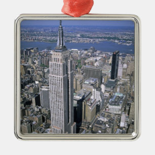Luftbild des Empire State Gebäude und Ornament Aus Metall