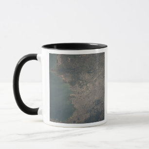 Luftbild des Gebiets Port-au-Prince in Haiti Tasse