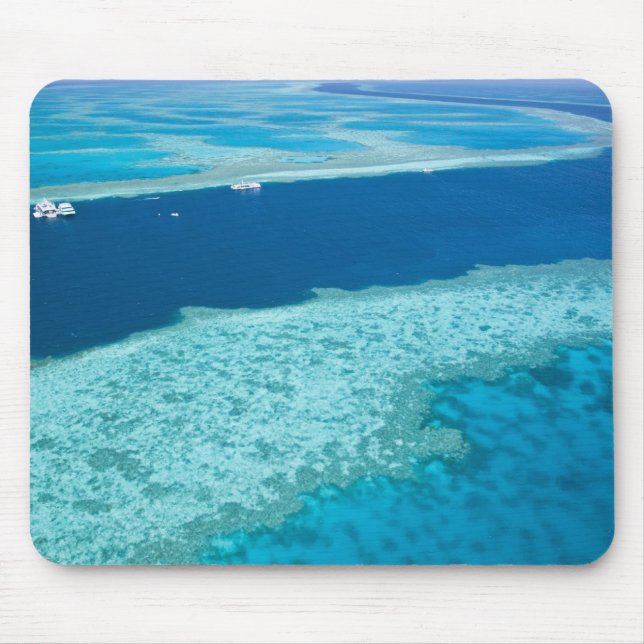 Luftbild des Great Barrier Reef am Mousepad (Vorne)