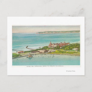 Luftbild des Hotels del Coronado Postkarte