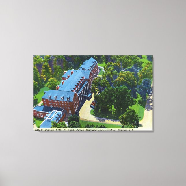 Luftbild des Hotels Gideon Putnam, Wellness-Center Leinwanddruck (Vorderseite)