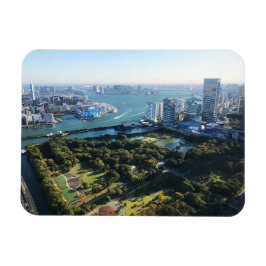 Luftbild des japanischen Gartens Magnet