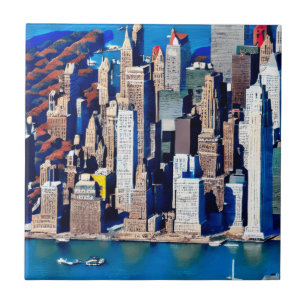 Luftbild des Manhattan-Musters Fliese