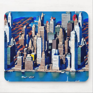 Luftbild des Manhattan-Musters Mousepad