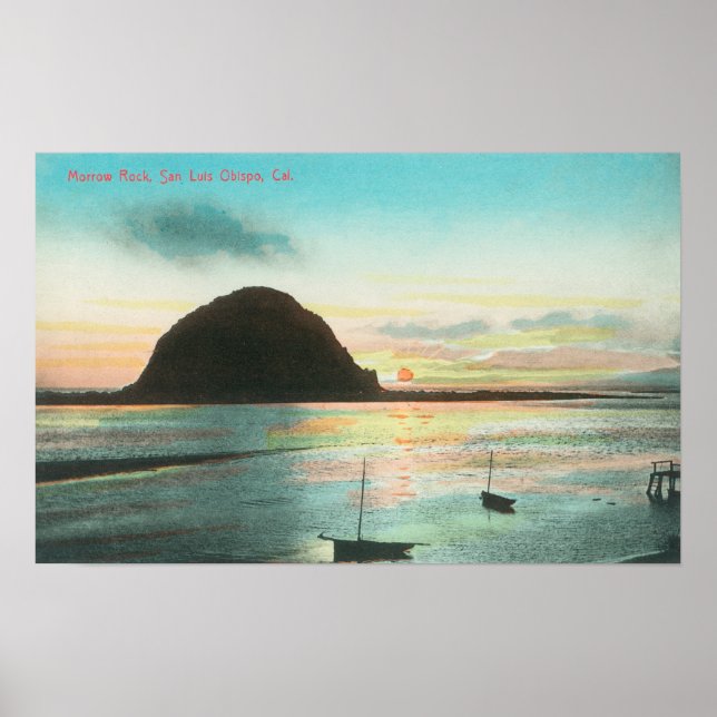 Luftbild des Morrow Rock und der Bucht Poster (Vorne)