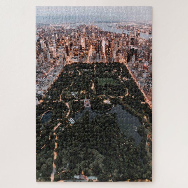 Luftbild des NYC und des Zentralparks Puzzle (Vertikal)