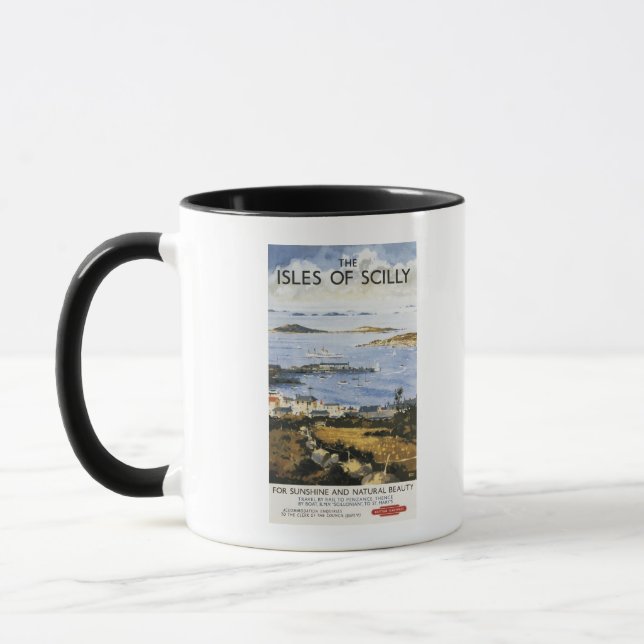 Luftbild des Posters der Stadt und der Dockbahn Tasse (Links)