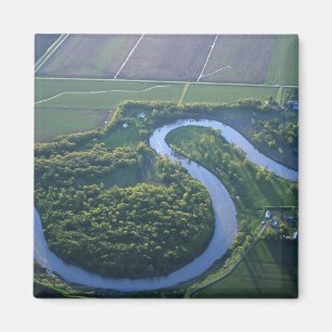 Luftbild des Roten Flusses im Norden Magnet