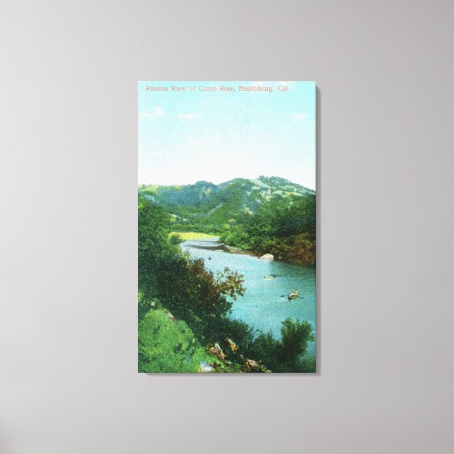 Luftbild des russischen Flusses auf der Rose des C Leinwanddruck (Vorderseite)