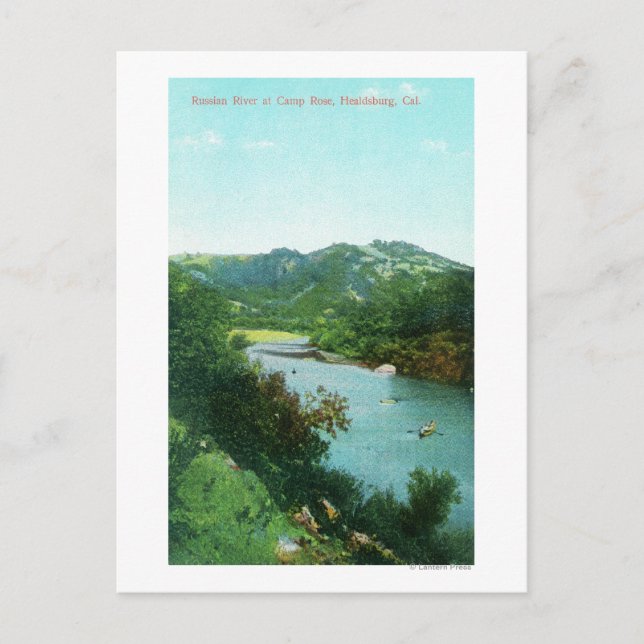 Luftbild des russischen Flusses auf der Rose des C Postkarte (Vorderseite)