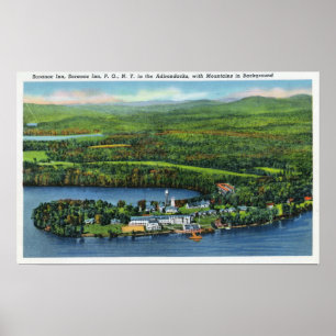 Luftbild des Saranac Inn Poster