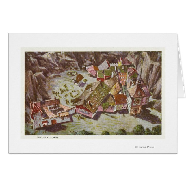 Luftbild des Schweizer Dorfes (Vorderseite (Horizontal))