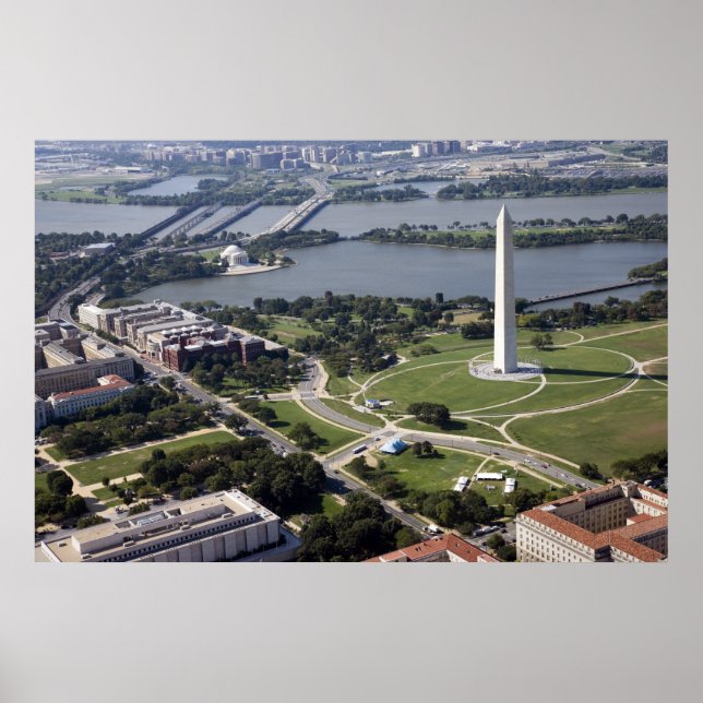 Luftbild des Washington Monuments Poster (Vorne)