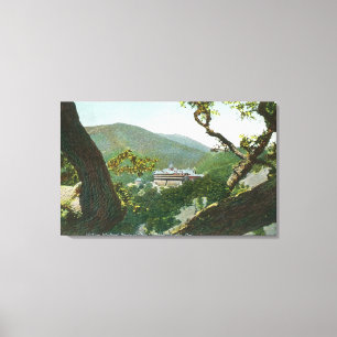 Luftbild des Witter Medical Springs Hotel Leinwanddruck